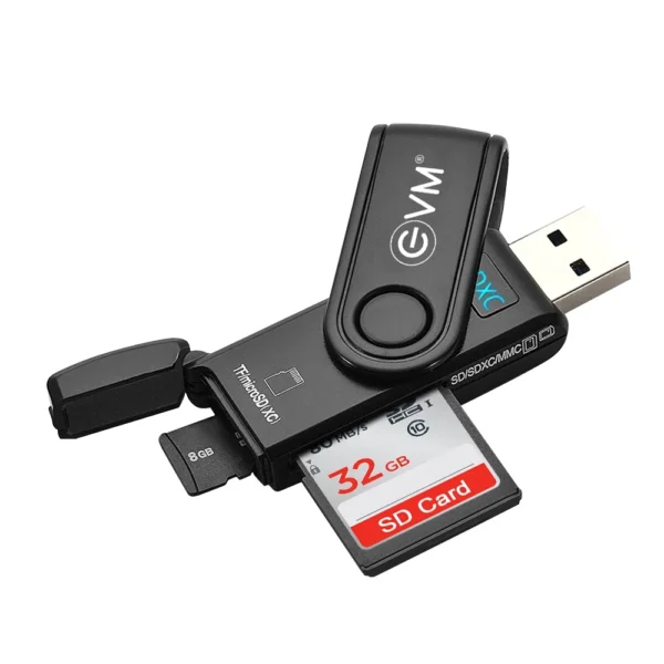 EVM 2-in-1 USB 3.0 Card Reader ? Portable SD & Micro SD Adapter