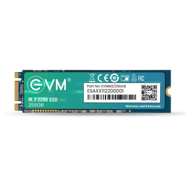 256GB EVM M.2 (2280) SSD for laptop and desktop with compact form factor for faster boot and improved performance