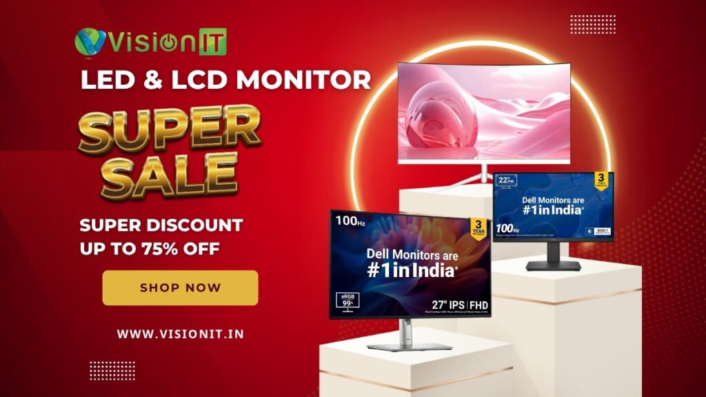 Buy PC Monitor Online with up to 75% OFF at vision it – High-quality LED and LCD monitors for home and office use