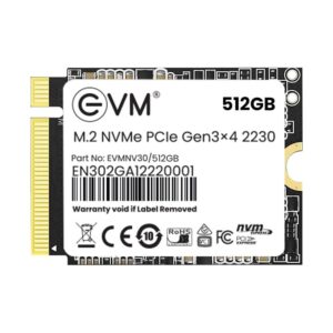 EVM 512GB M.2 NVMe PCIe 2230 SSD for compact laptops and desktops
