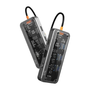 EVM Type-C 10 in 1 multiport hub adapter for laptop connectivity and device expansion