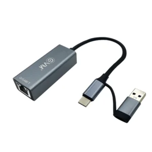 EVM USB 3.0 plus Type-C to Gigabit LAN Ethernet adapter for laptop connectivity