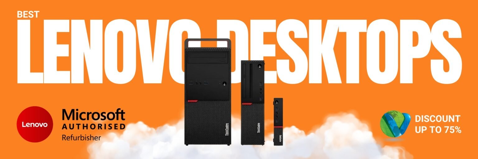 Refurbished Lenovo Desktop with genuine Windows license and tested performance available at vision it India.