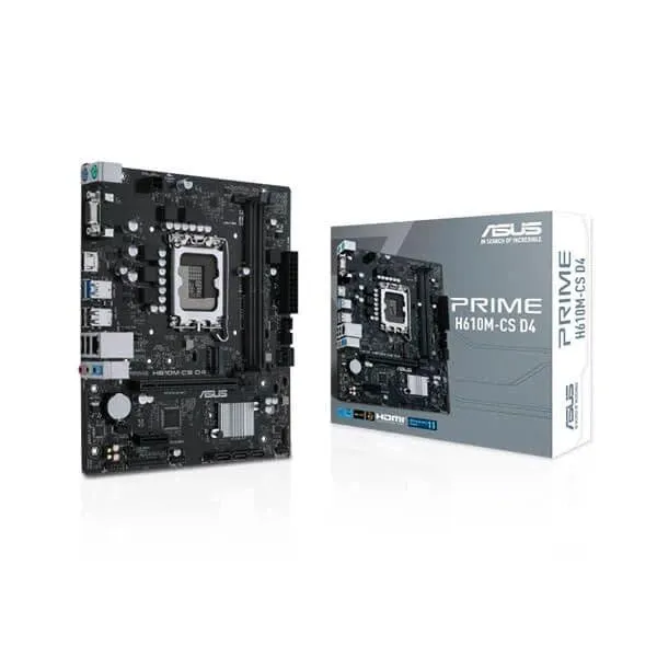 ASUS H610MCS DDR4 Micro ATX Motherboard - Efficient Intel 12th/13th/14th Gen Platform