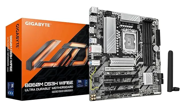 GIGABYTE B860 M DS3H Wi-Fi 6E Gen5 Motherboard ? DDR5 & Ultra-Fast Connectivity
