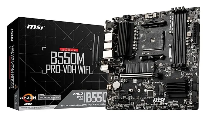 MSI B550M PRO-VDH WiFi AMD B550 Micro-ATX Motherboard