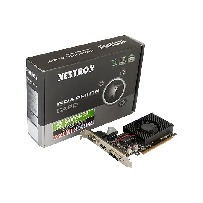 Nextron GT 730 Quad HDMI 4GB DDR3 graphics card with four HDMI ports for multi-display office and surveillance setups