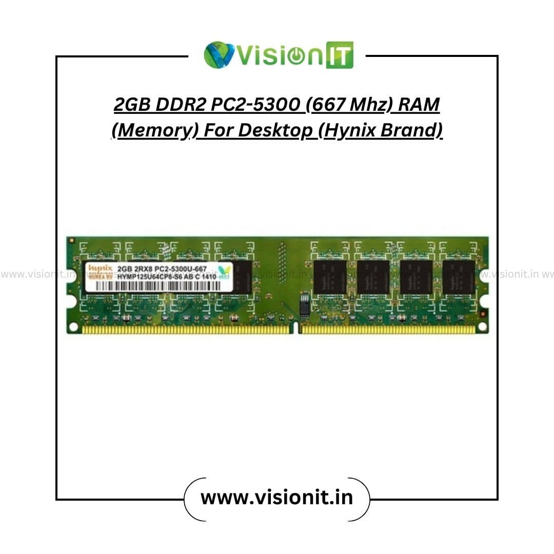 2GB DDR2 PC2-5300 (667 Mhz) RAM (Memory) For Desktop - Image 2