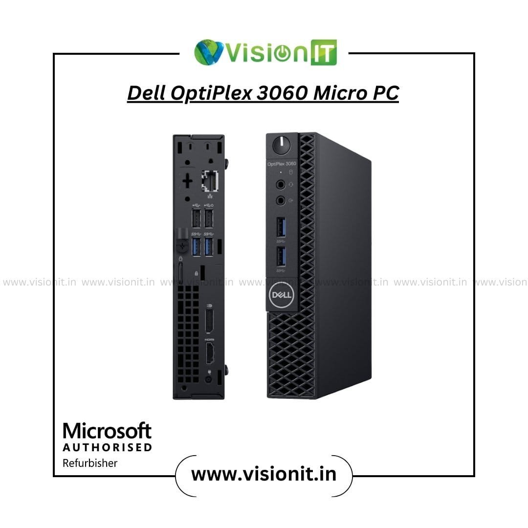 Dell OptiPlex 3060 / 5060 Micro PC 8th Gen Intel Core i3/i5/i7 Ultra-Compact Desktop for High Performance in Offices & Workspaces