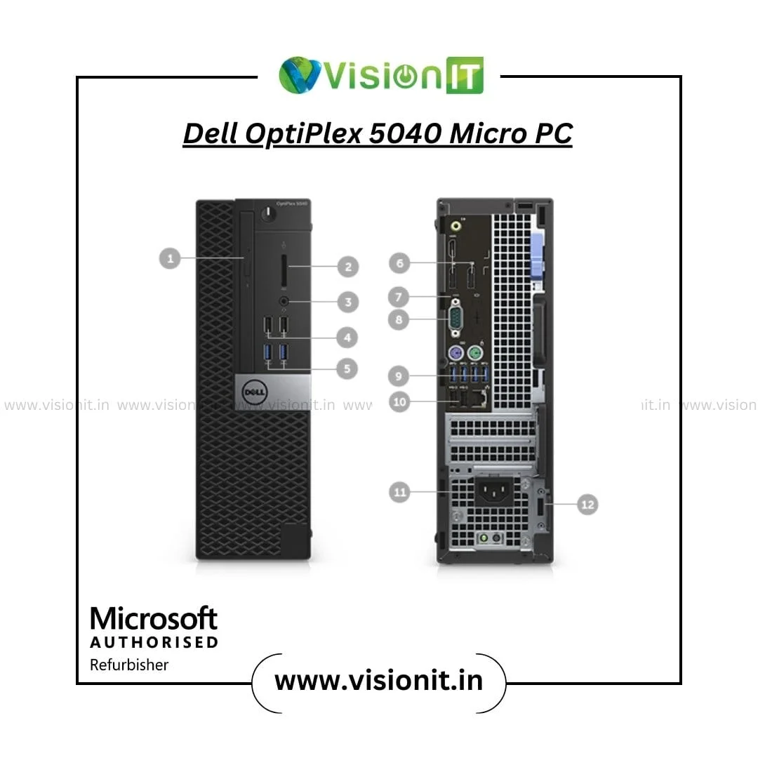 Dell OptiPlex 3040 / 5040 / 7040 Micro PC 6th Gen Intel Core i3/i5/i7 Small, Powerful PC for Professional Use & Workplaces - Image 7