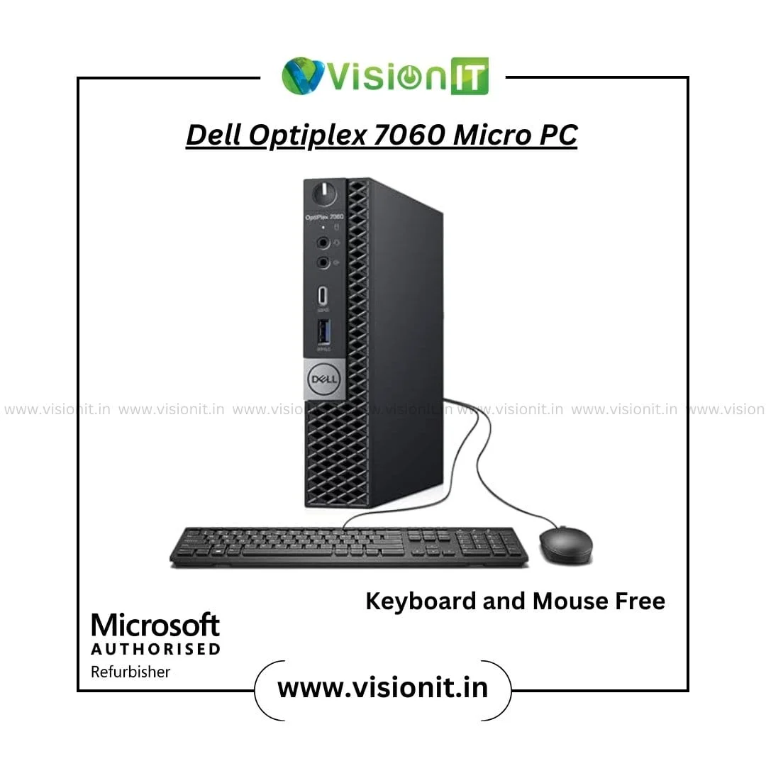 Dell OptiPlex 7060 Micro PC 8th Gen Intel Core i3/i5/i7 Small Form Factor, Powerful Desktop for Efficient Workspaces