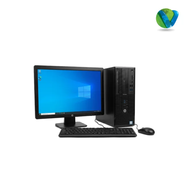 Desktop tower PC setup Intel Core i5 6th Gen 8GB RAM 256GB SSD 19 inch monitor keyboard mouse bundle