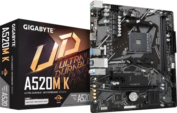 GIGABYTE A520M K AMD A520 Micro-ATX Motherboard