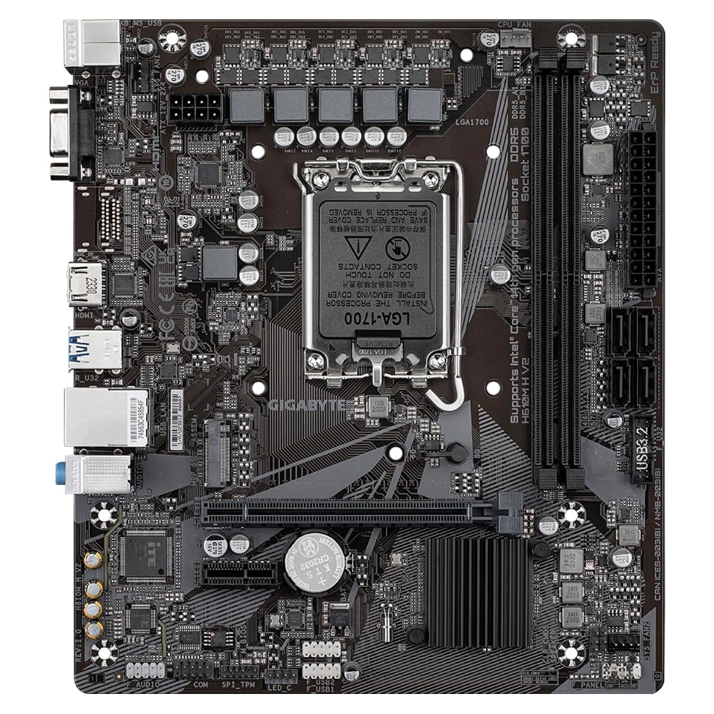 GIGABYTE H610 MK DDR5 Intel H610 Micro-ATX Motherboard (VGA + HDMI)