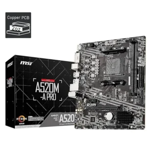 MSI A520M-A PRO AMD A520 Micro-ATX Motherboard