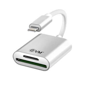EVM Lightning OTG Card Reader for iPhone & iPad | 2-in-1 SD/Micro SD Adapter