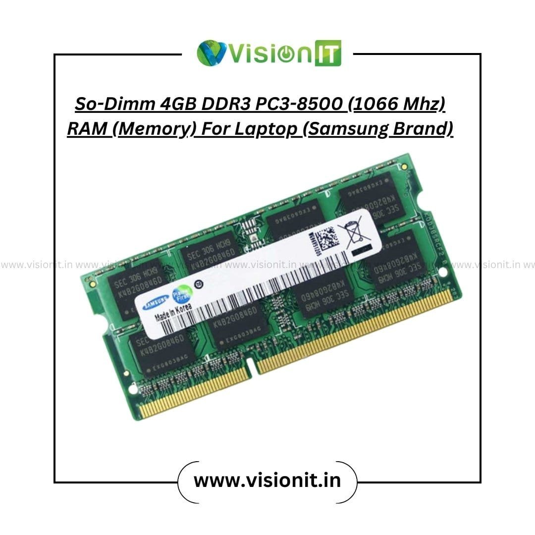 So-Dimm 4GB DDR3 PC3-8500 (1066 Mhz) RAM (Memory) For Laptop