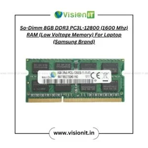 So-Dimm  8GB DDR3 PC3L-12800 (1600 Mhz) RAM (Low Voltage Memory) For Laptop