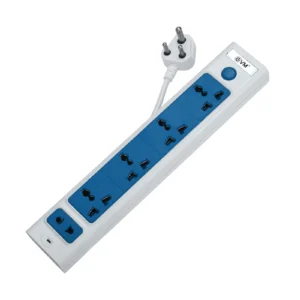 EVM Surge Protector 5 Socket Extension Boards 1.5 Meter Power Cable