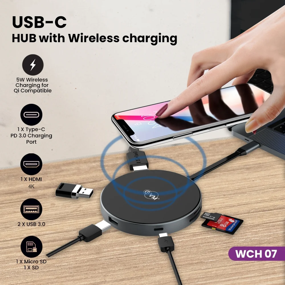 USB-C HUB with Wireless charging - Image 2
